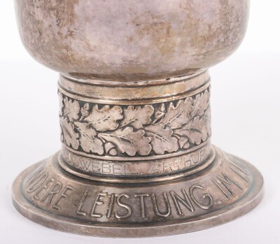 Historically Interesting Luftwaffe Silver Honour Goglet (Ehrenpokal) Awarded to a Crew Member of the Flight in which Famous Luftwaffe Pilot Werner Molders was Killed in 1941, - 3