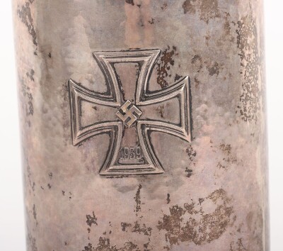 Historically Interesting Luftwaffe Silver Honour Goglet (Ehrenpokal) Awarded to a Crew Member of the Flight in which Famous Luftwaffe Pilot Werner Molders was Killed in 1941, - 6
