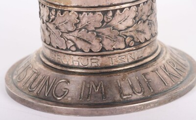 Historically Interesting Luftwaffe Silver Honour Goglet (Ehrenpokal) Awarded to a Crew Member of the Flight in which Famous Luftwaffe Pilot Werner Molders was Killed in 1941, - 8