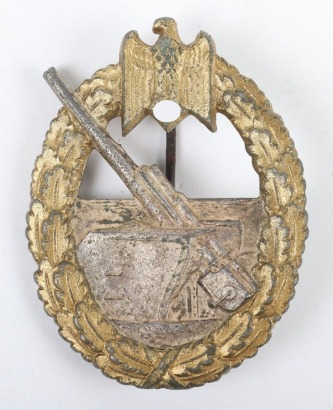 WW2 German Kriegsmarine Coastal Artillery War Badge by Friedrich Linden, Ludenscheid