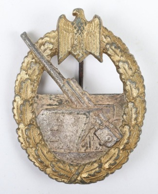 WW2 German Kriegsmarine Coastal Artillery War Badge by Friedrich Linden, Ludenscheid - 2