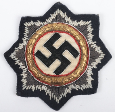 WW2 German Cross in Gold (Deutches Kreuz in Gold), Cloth Variant for Panzer Troops - 2