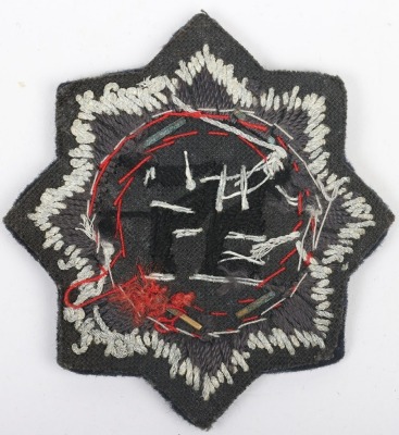WW2 German Cross in Gold (Deutches Kreuz in Gold), Cloth Variant for Panzer Troops - 3
