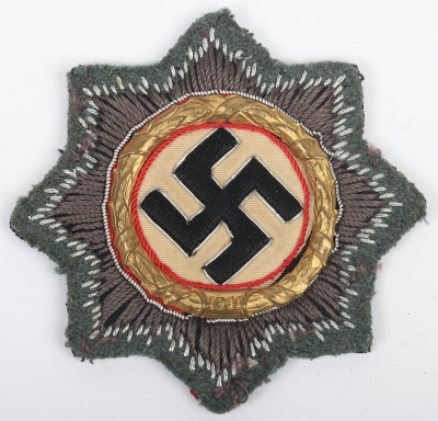 WW2 German Army / Waffen-SS German Cross in Gold Cloth Variant - 2