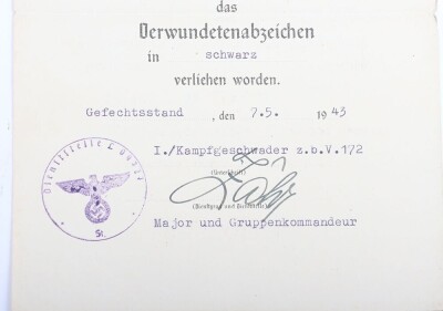 WW2 German Luftwaffe Award and Document Grouping to Leutnant Arnim Ziegler, Transport Pilot and Stalingrad Veteran - 8