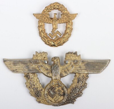 WW2 German Water Police Pouch and Cap Eagle - 2