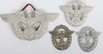 WW2 German Police Pouch and Cap Eagles - 2