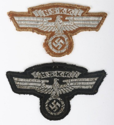 Third Reich NSKK Sleeve Eagles, Two Examples. - 2