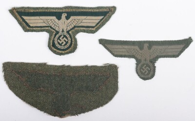 Third Reich Heer Breast Eagles, Two Examples, Uniform Removed. - 2