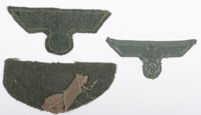 Third Reich Heer Breast Eagles, Two Examples, Uniform Removed. - 3