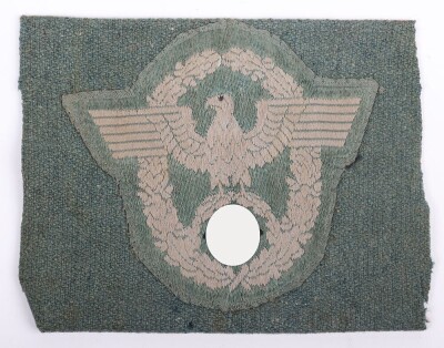 WW2 German Police Arm Eagle Cut Off