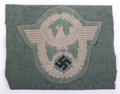 WW2 German Police Arm Eagle Cut Off - 2