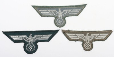 Third Reich German Heer NCO's Breast Eagles, Three Examples. - 2