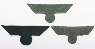 Third Reich German Heer NCO's Breast Eagles, Three Examples. - 3