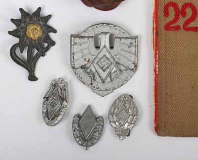 Selection of Hitler Youth and Deutsche Jungvolk Insignia and Badges. - 3