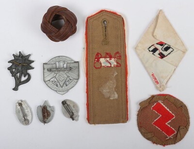 Selection of Hitler Youth and Deutsche Jungvolk Insignia and Badges. - 4