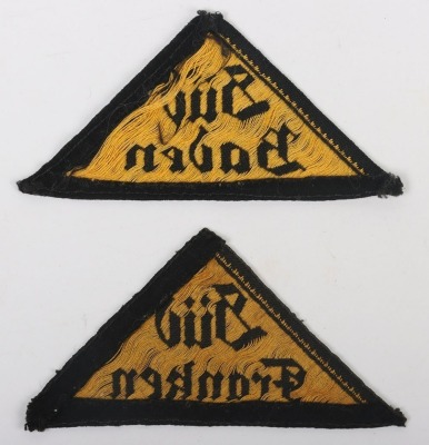 Third Reich Hitler Youth (Hitler Jugend) District Triangles &ldquo;S&uuml;d Baden&rdquo; and &ldquo;S&uuml;d Franken&rdquo; - 2