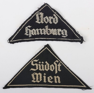 Third Reich Hitler Youth / BDM (Girls Organisation) District Triangles &ldquo;Nord Franken&rdquo; and &ldquo;S&uuml;dost Wien&rdquo;