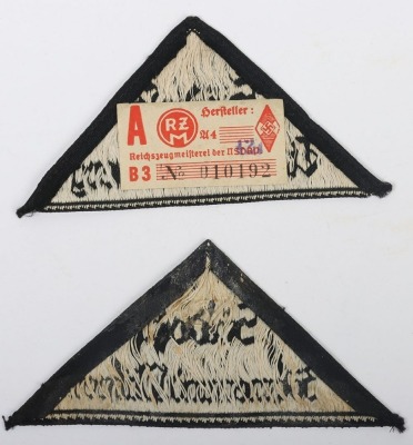 Third Reich Hitler Youth / BDM (Girld Organisation) District Triangles &ldquo;S&uuml;dost Tirol-Vorarlberg&rdquo; and &ldquo;S&uuml;dost B&ouml;hmen und M&auml;hren&rdquo;. - 2