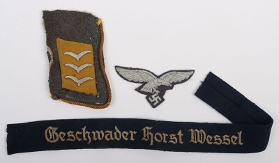 Small Luftwaffe Grouping with &ldquo;Geschwader Horst Wessel&rdquo; Cuff Title and Insignia - 2