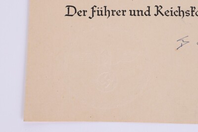 WW2 German Reichsbahn (Railway) Armband and 40 Year Certificate - 6