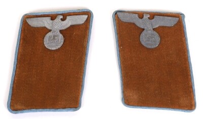 Third Reich NSDAP Ortsgruppe Politischer-Lieter -Anwarter Tunic Collar Patches - 2
