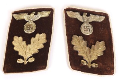 Third Reich NSDAP Kreis Bereichsleiter Tunic Collar Patches - 2