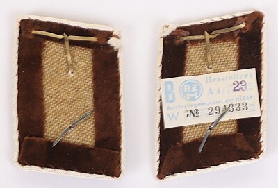 Third Reich NSDAP Kreis Arbeitsleiter Tunic Collar Patches - 3