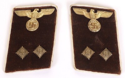 Third Reich NSDAP Kreis Bereitschaftsleiter Tunic Collar Patches - 2