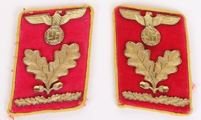 Third Reich NSDAP Reich Oberbereichsleiter Tunic Collar Patches. - 2