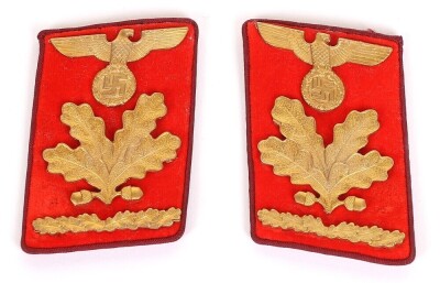 Third Reich NSDAP Gau Oberbefehlsleiter Tunic Collar Patches - 2