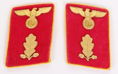 Third Reich NSDAP Reich Abschnittsleiter Tunic Collar Patches - 2