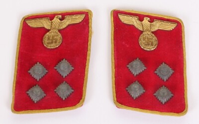 Third Reich NSDAP Reich Gemeinschaftsleiter Tunic Collar Patches - 2