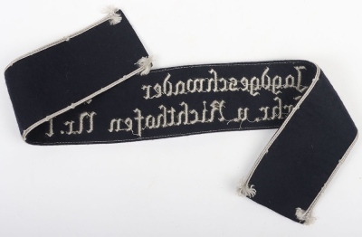 Rare WW2 German Luftwaffe Commemorative Tunic Cuff Title of Jagdgeschwader v. Richthofen 1917/18 for NCO's - 2