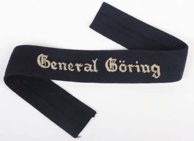 WW2 German Luftwaffe &ldquo;General G&ouml;ring&rdquo; Uniform Cuff Title