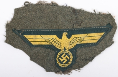 WW2 German Kriegsmarine Coastal Artillery Uniform Removed Breast Eagle - 2