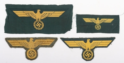4x German Kriegsmarine Coastal Artillery Breast and Cap Eagles - 2