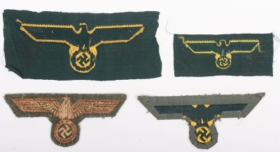4x German Kriegsmarine Coastal Artillery Breast and Cap Eagles - 3