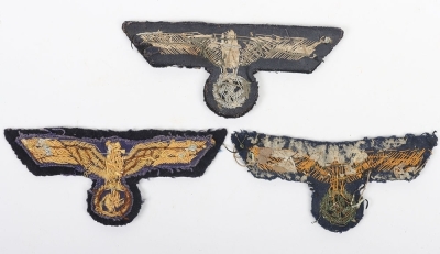 3x WW2 German Kriegsmarine Officer&rsquo;s Tunic Breast Eagles - 3