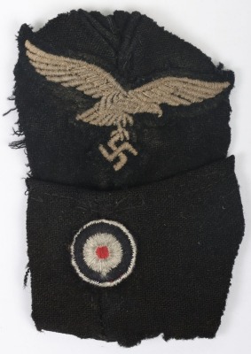 WW2 German Luftwaffe Panzer Division &ldquo;Hermann G&ouml;ring&rdquo; Side Cap Cut-Off Insignia Set. - 2
