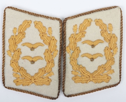 WW2 German Luftwaffe Generalleutnant Tunic Collar Tabs Set