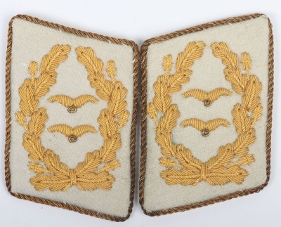 WW2 German Luftwaffe Generalleutnant Tunic Collar Tabs Set