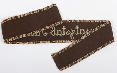 Rare WW2 German Kriegsmarine Tunic Cuff Title &ldquo;Einsatzstab Adria&rdquo;. - 2