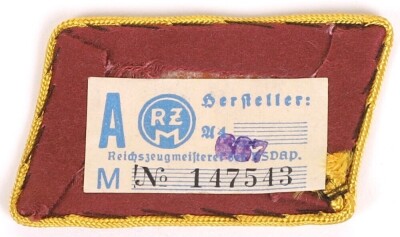 WW2 German NSDAP Anwarter Tunic Collar Tabs - 3