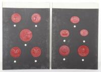 A fine selection of 18th and 19th century wax seal impressions of Railway and Canal company seals