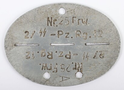 WW2 German Waffen-SS Hitlerjugend Division Identity Disc (Dog Tag)