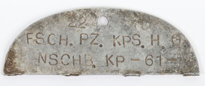WW2 German Fallschirmjager Panzer Division Hermann Goring Identity Disc (Dog Tag),