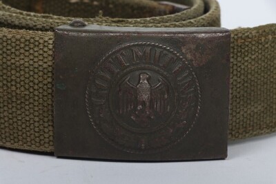 WW2 German Army (Heer) Afrikakorps Other Ranks Belt and Buckle - 2