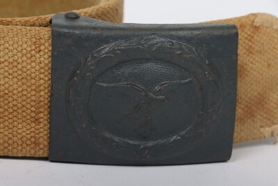 WW2 German Luftwaffe Tropical Pattern Belt and Buckle, - 2