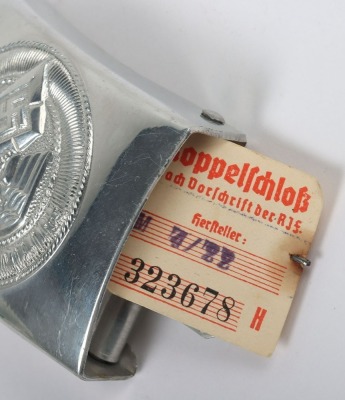 Third Reich Hitler Youth (Hitler Jugend) Belt Buckle by Christian Theodor Dicke, L&uuml;denscheid - 4